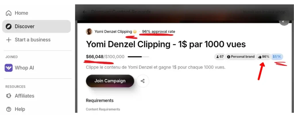 Whop Clipping Dashboard 