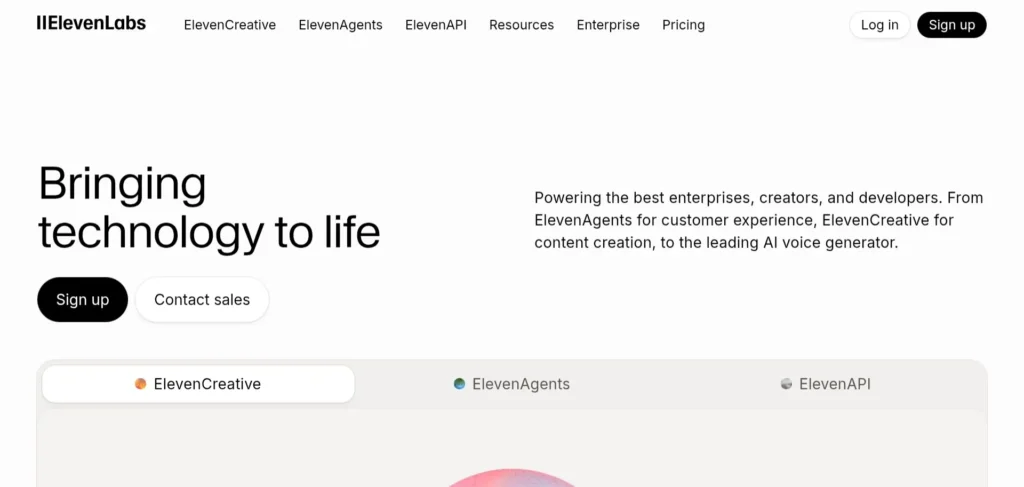 ElevenLabs Homepage